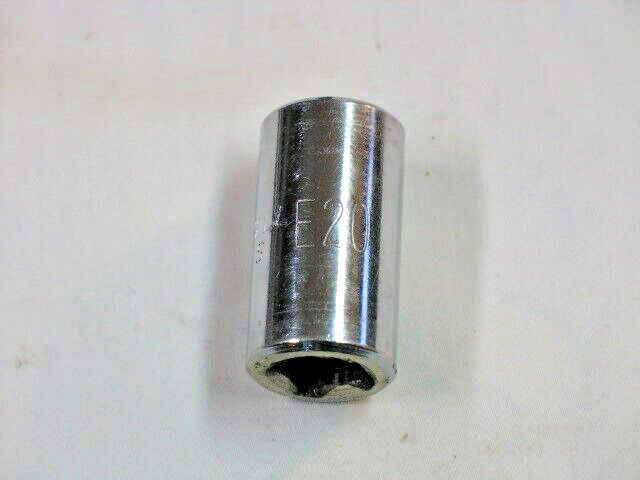 Cornwell Tools E20 Inverted External Torx 1/2″ Drive Shallow Chrome Socket