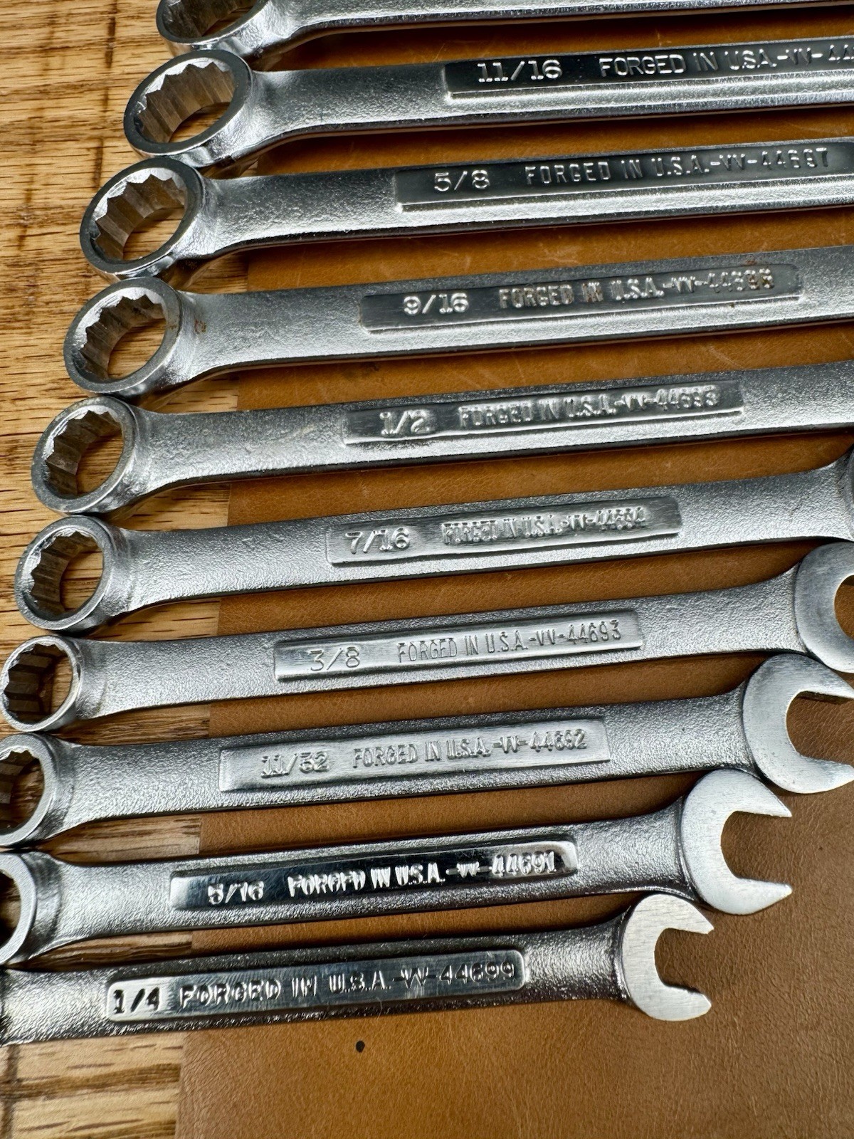 Vintage Craftsman 12 piece SAE Wrench Set =VV=series In Holder, USA, Excellent!