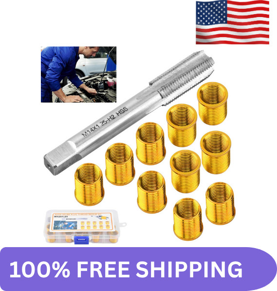 12Mm X 1.25 Helicoil Kit, m12x1.25 Spark Plug Thread Repair kit 12 Insert m…