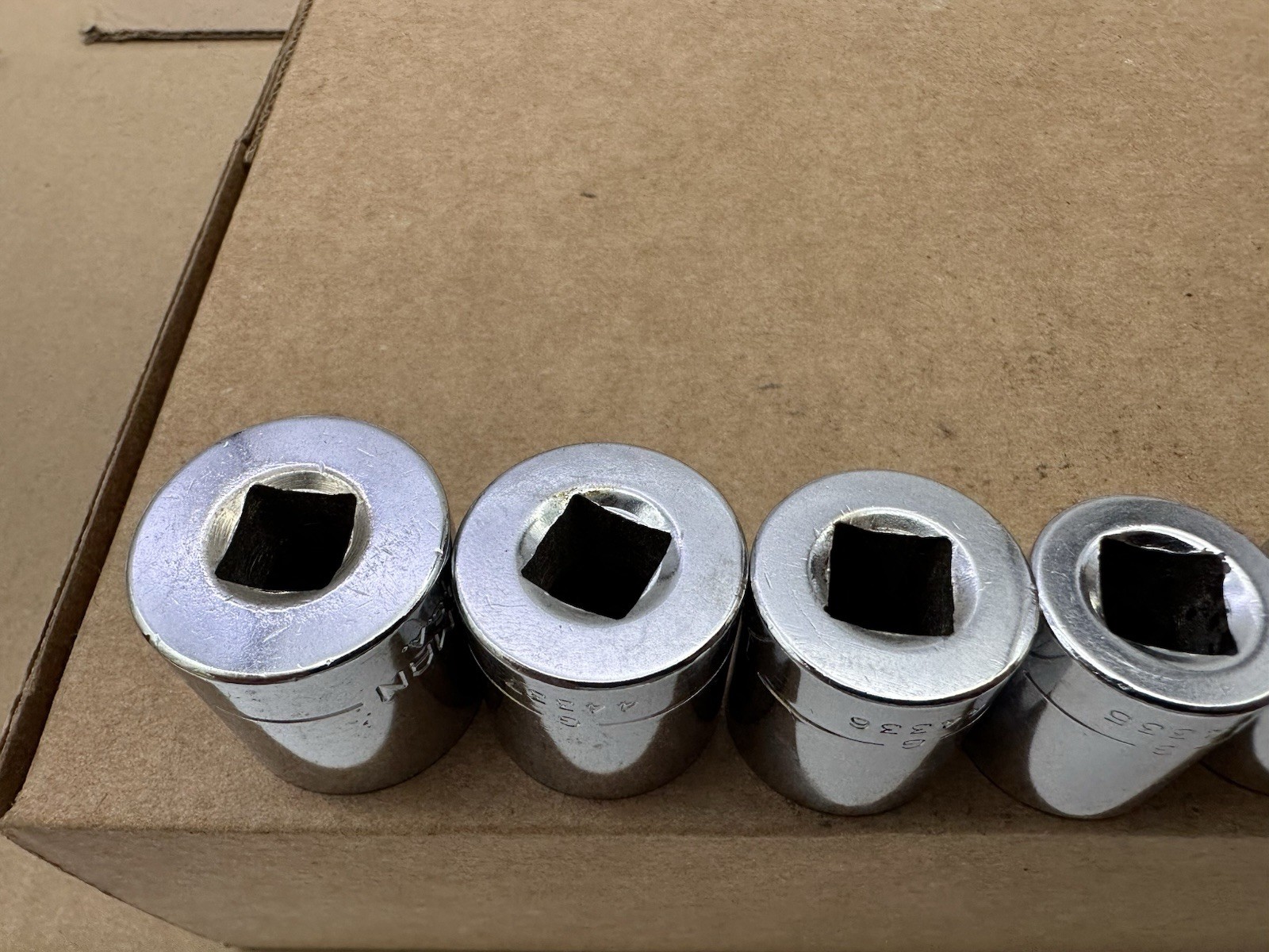 Craftsman USA 3/8 Drive SAE Socket Set 3/8-13/16 8pc 12PT G Vintage Very Good