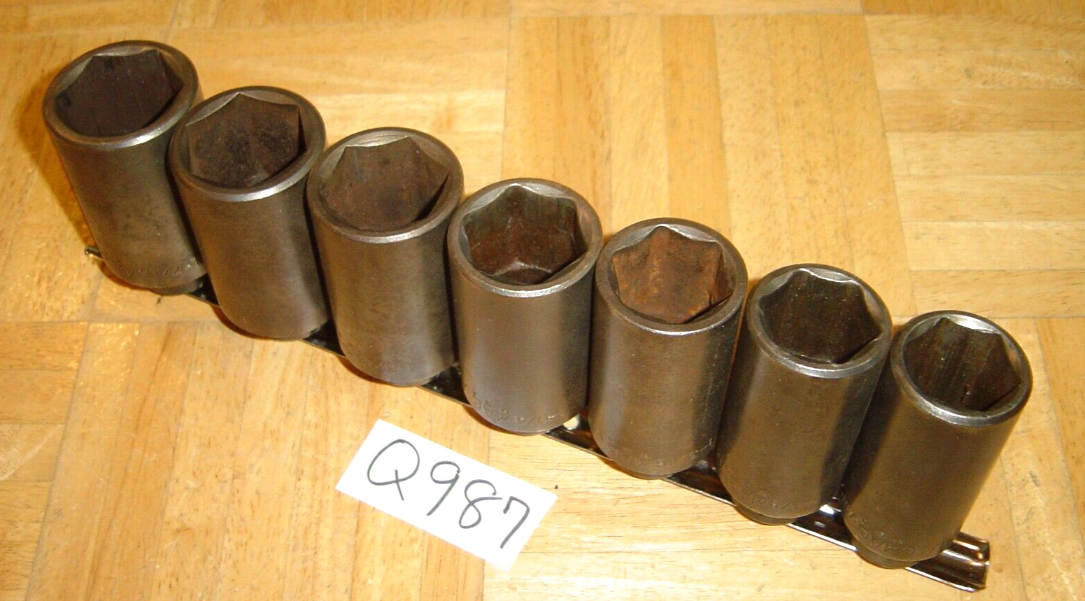MAC TOOLS 7 PIECE 1/2 DRIVE SAE. DEEP IMPACT 6 POINT SOCKET SET 1-1/16 TO 1-7/16