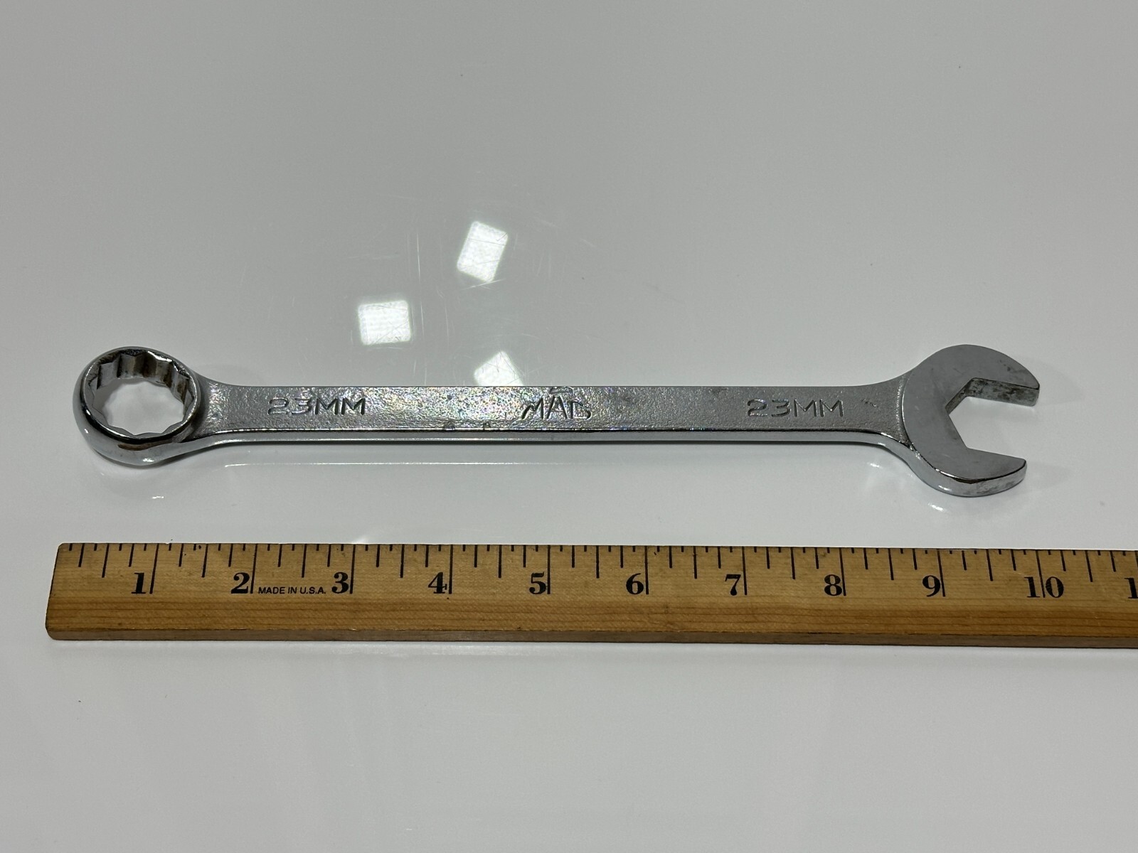 MAC Tools USA M23CW Metric 23mm Satin Chrome Combination Wrench – 12 Point