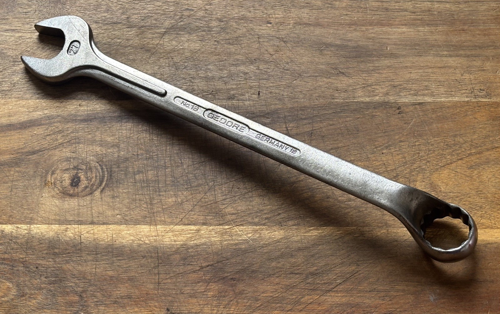 GEDORE No1B – 27mm metric – Cranked Combination Spanner . High Quality German