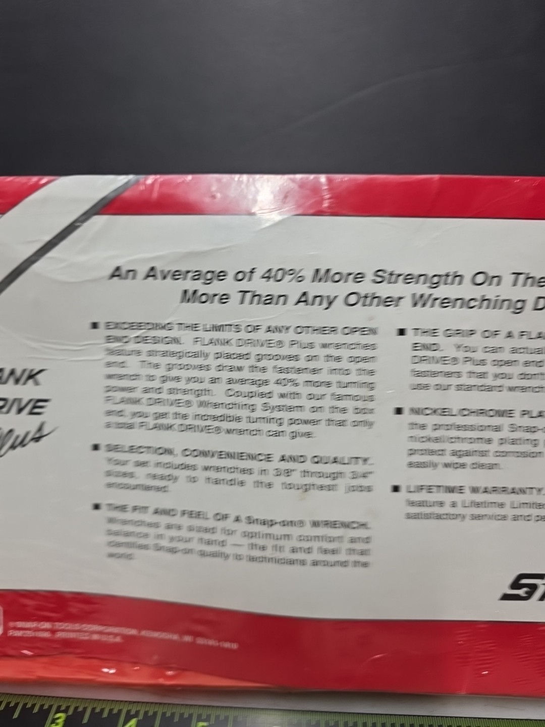 Snap on New Drive Flank SOEX707 Combination Wrench Set 3/8″-3/4″ Package Set