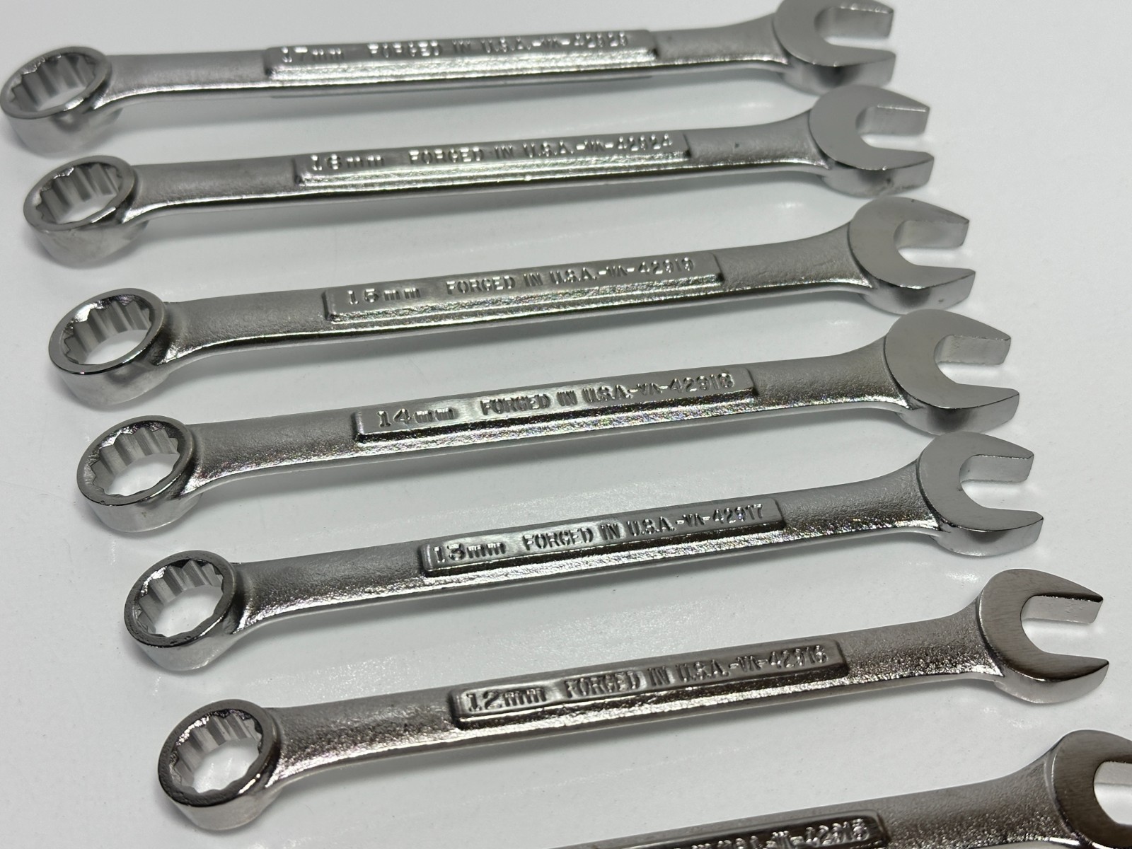 NOS Craftsman Tools USA VA 8pc Metric 10mm to 17mm Combination Wrench Set 12 PT.