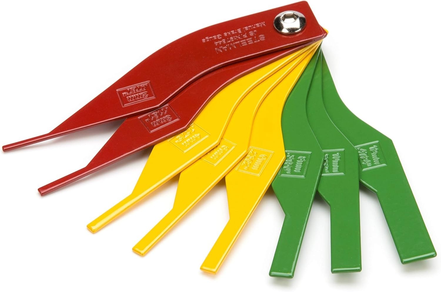 Professional Brake Pad Thickness Gauge Set – 8 Color-Coded Blades for Mechanics