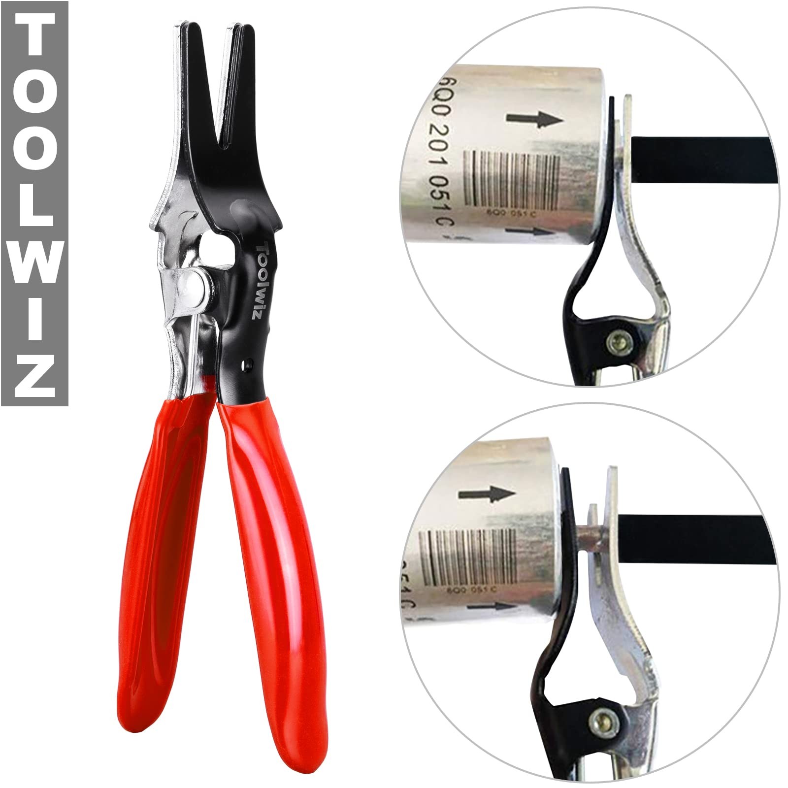 Toolwiz Automobile Hose Removal Pliers, Auto Fuel, Vacuum Line Tube Hose Remover