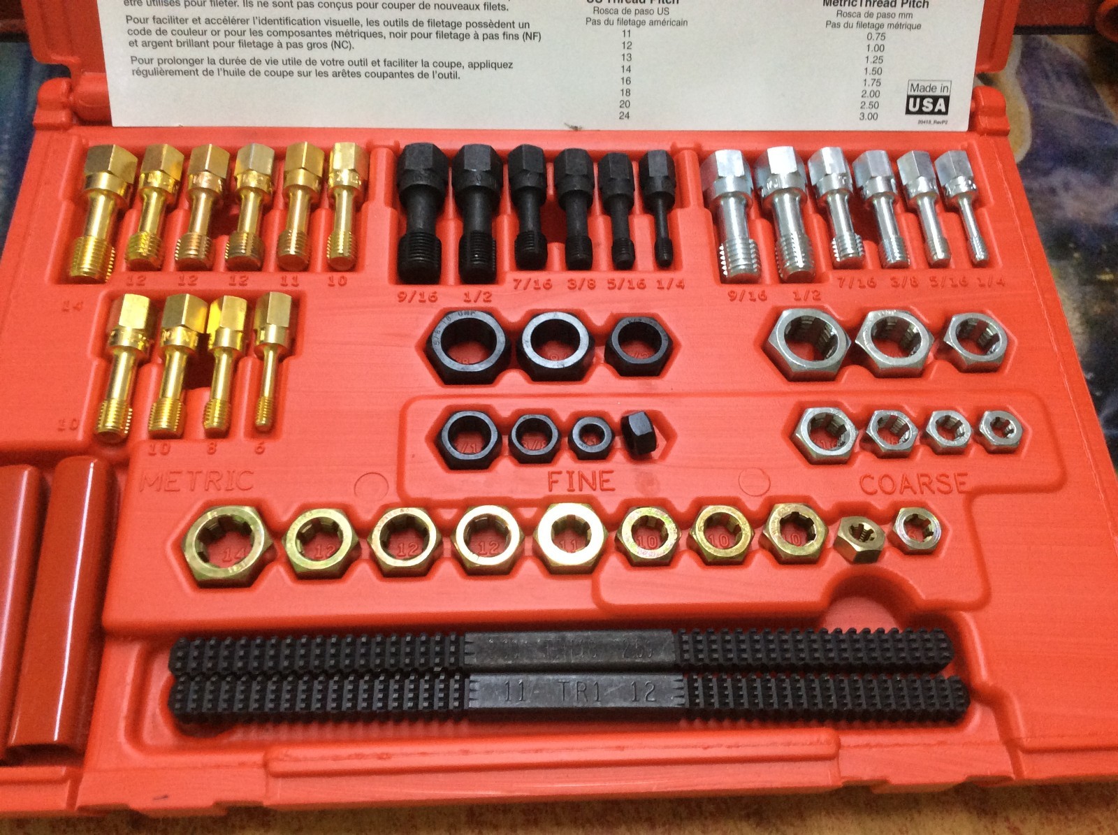 Mac Tools USA 48-Piece Thread Restoring Set TRCOMBO-48 SAE & Metric & Organizer.