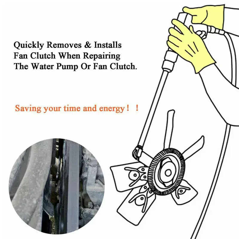 Labwork For Ford GM Chrysler Jeep Pneumatic Fan Clutch Wrench Set Removal Tool