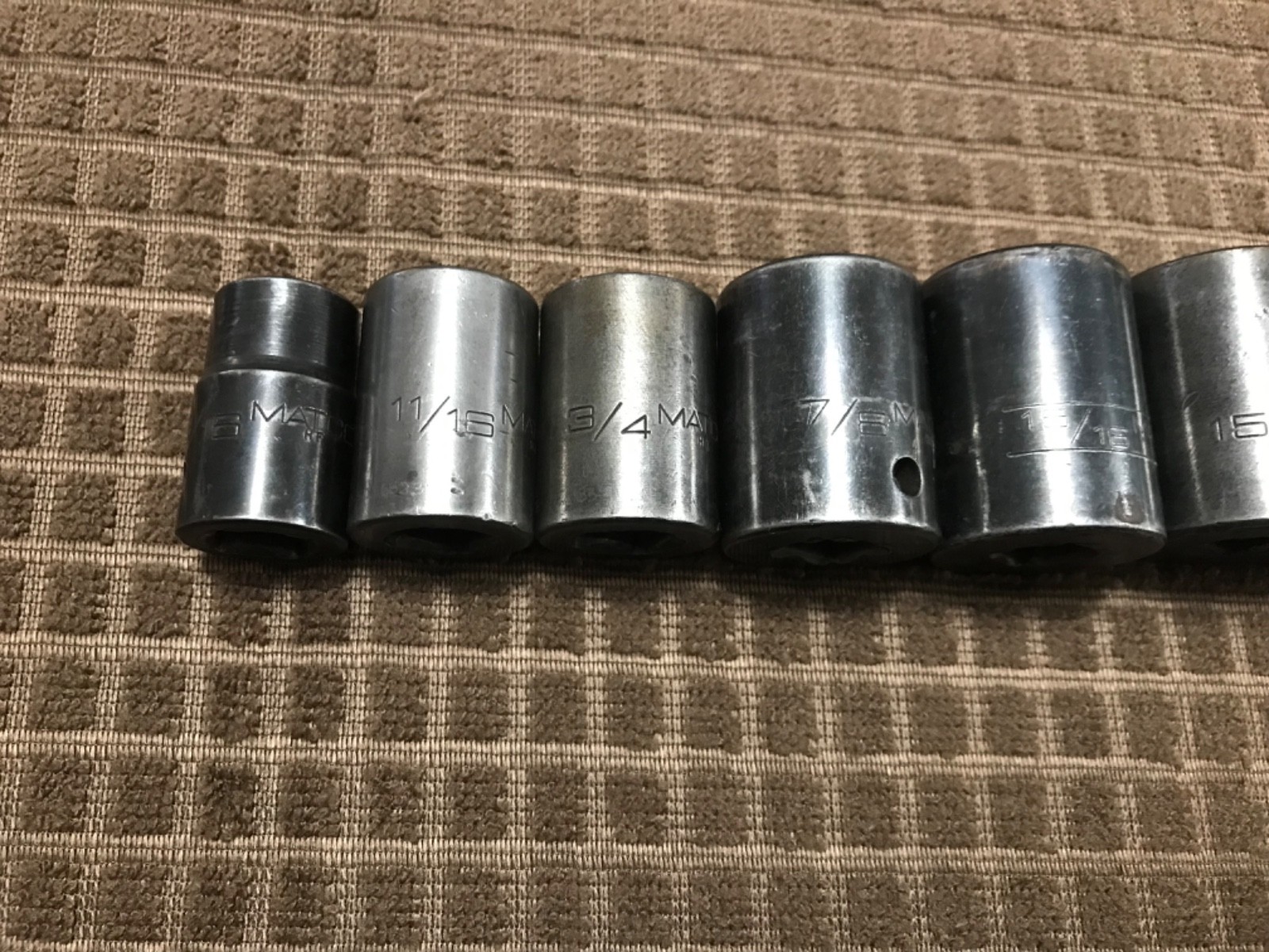 8 Pc Matco Tools Professional 1/2″ Dr 6 Pt Impact 9/16 – 1-1/8″ Socket CP Series