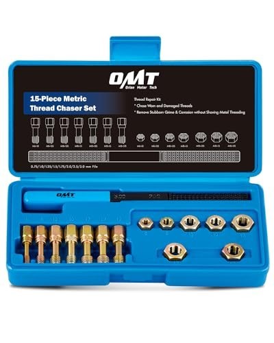 15-Piece Metric Thread Chaser Set – Master Repair Kit with Taps, Dies & File, M6