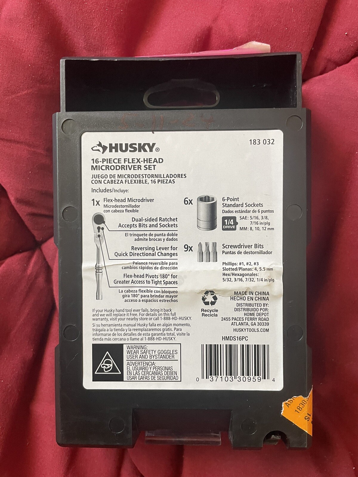 HUSKY CANADA 1/4″ Drive Flex-Head Microdriver and Socket Set (16-Piece)