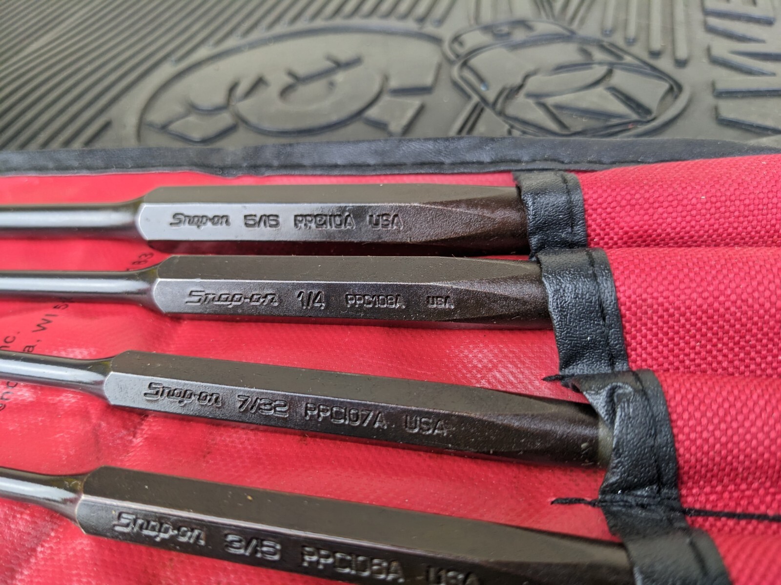 #bg302 Snap On Tools Punch And Chisel Set PPCD70BK 8-Piece