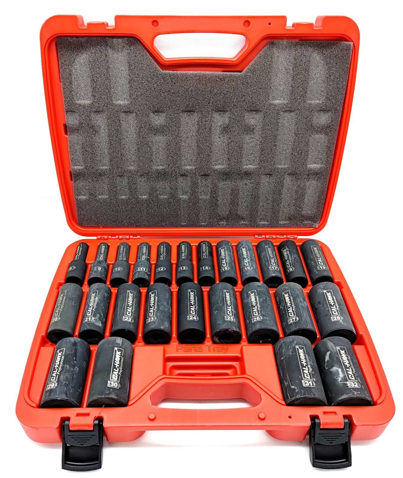 25pc 1/2″ DR. Deep Impact Socket Set Drive Impact Wrench Sockets 8-32mm