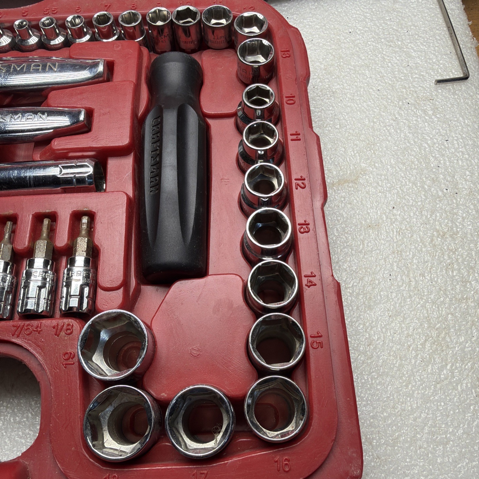 Craftsman Max Axess Pass Through Socket Set Metric & SAE 6pt Torx Hex 32820 80pc