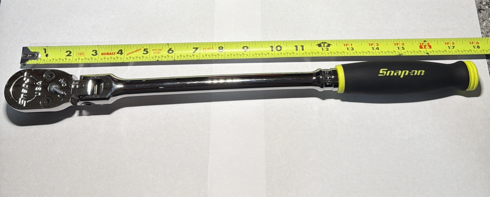SNAP ON TOOLS DK TITANIUM 1/2″ Drive Soft Grip Std Flex Head Ratchet SHF80A DT +