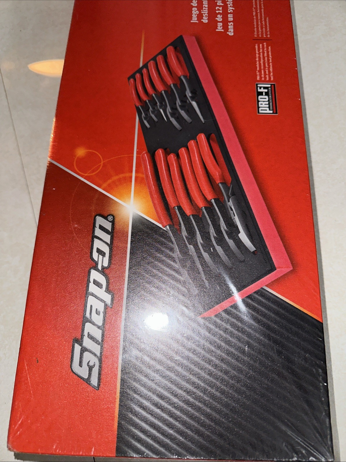 For Snap-on Tools USA NEW RED 12pc Master Slip Joint Pliers Foam Set PLSJ1200FR
