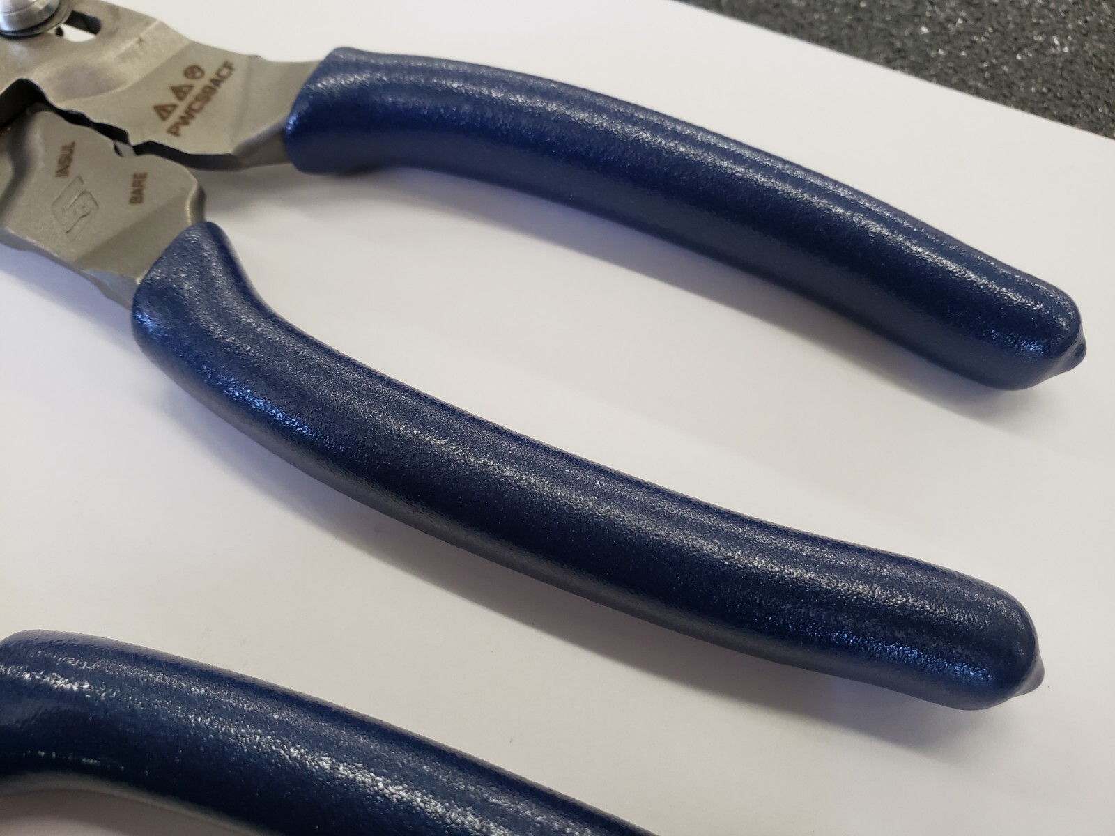 Snap-on Tools POWER BLUE 2pc Soft Grip 7″ & 9″ Wire Stripper Cutter Crimper Set