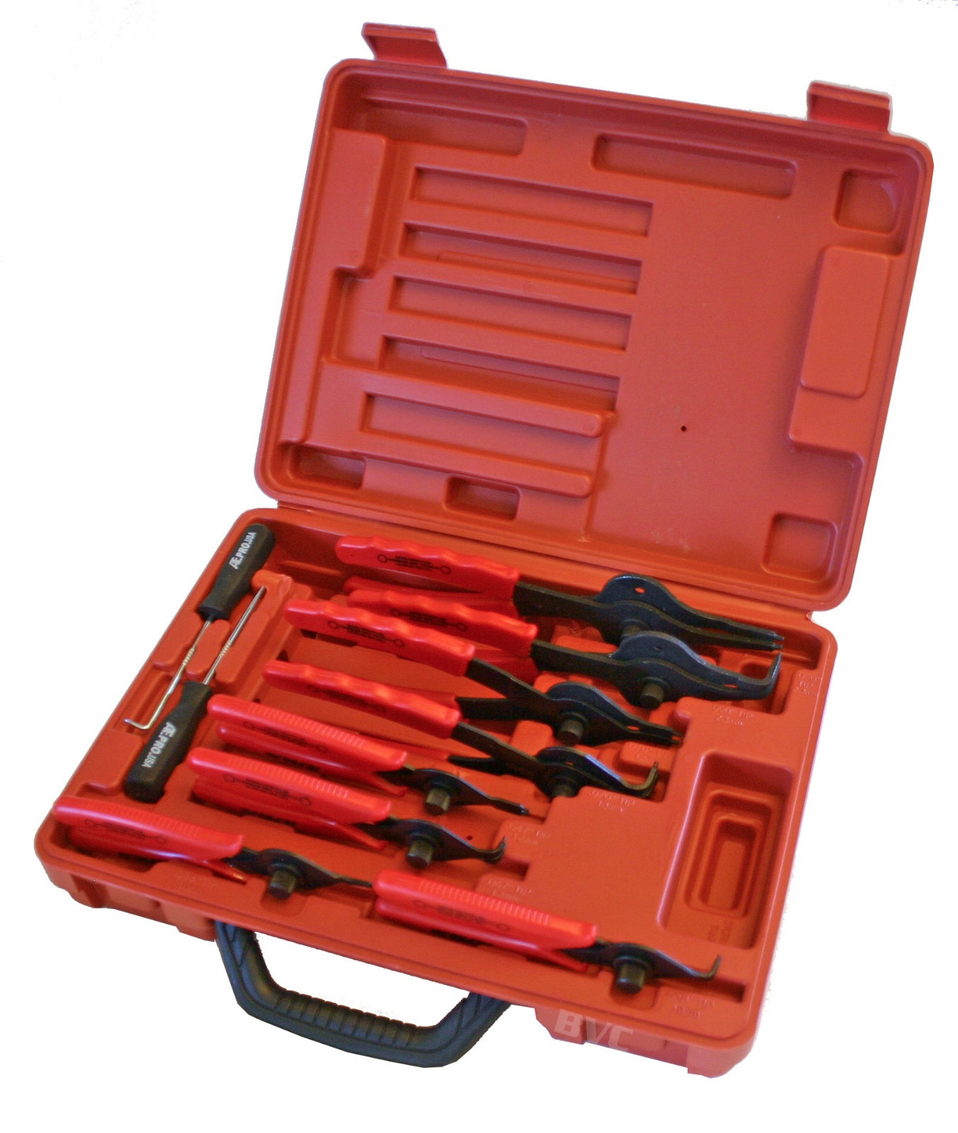 11 Piece Snap Ring Pliers Set with Blow Molded Case – Inside and Outside