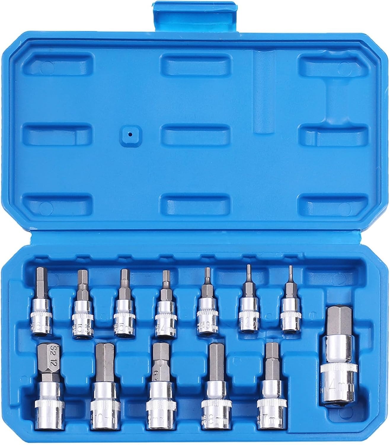 Versatile Hex Bit Socket Set with S2 Steel – 13 Pieces 2mm to 14mm