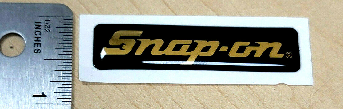 NEW SNAP-ON LOGO TOOL BOX CART 3D ROLL CAB GOLD BADGE EMBLEM DECAL ORIGINAL