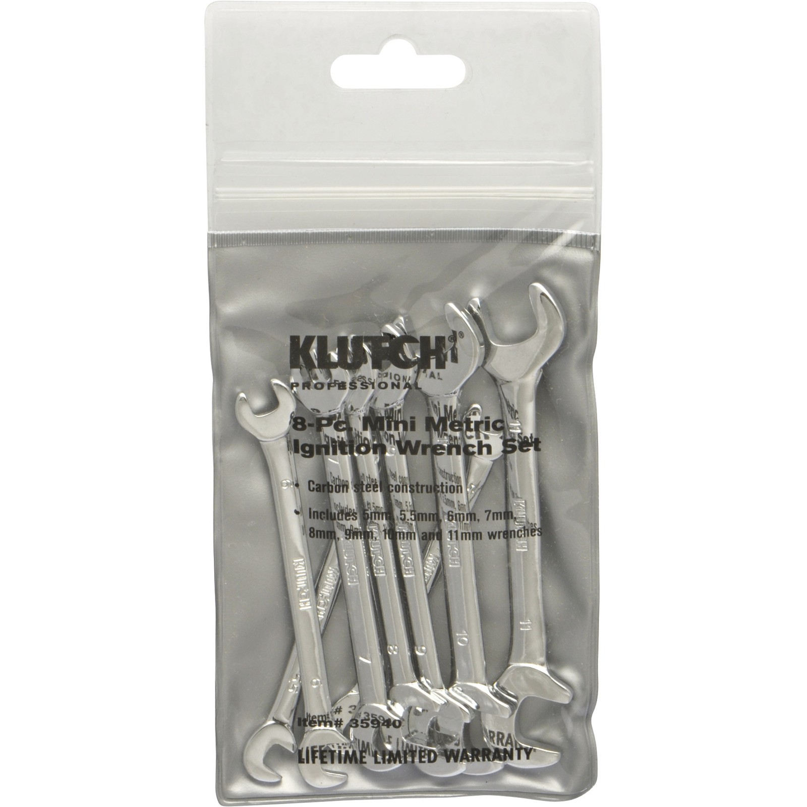 Klutch Mini Ignition Wrench Set, 8-Pc., Metric
