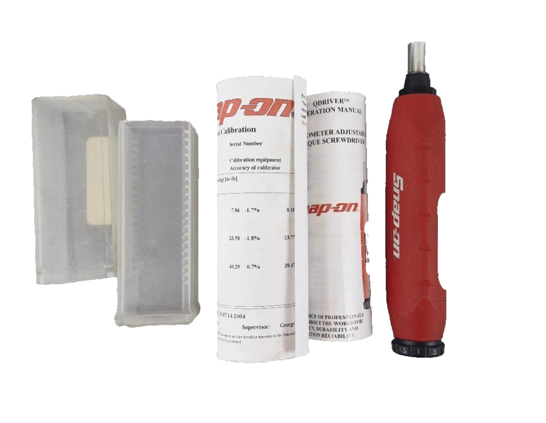 New Snap-on QDRIVER4 1/4″ Hex Drive Adjustable 5-40 in-lb Torque Screwdriver