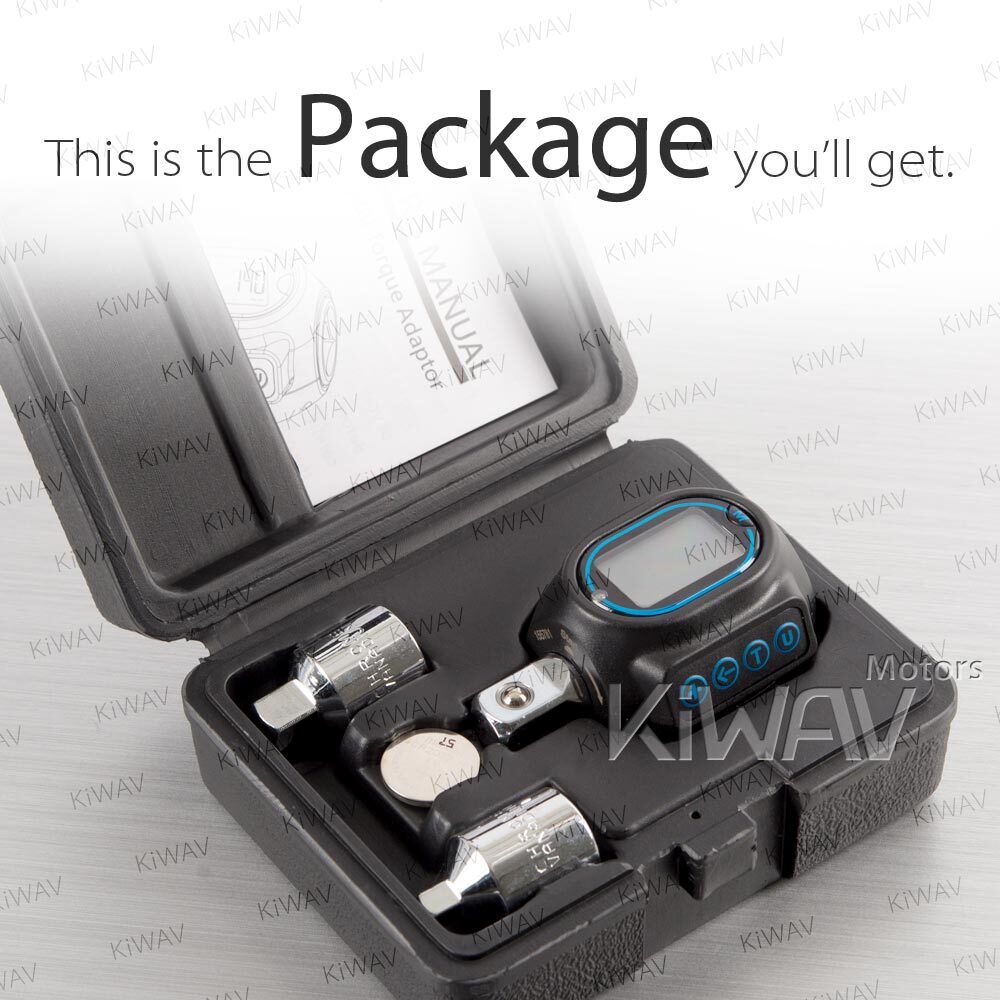 VAWiK Digital Torque Rachet Adapter 1/2″ 3/8″ 1/4″ drive socket with case