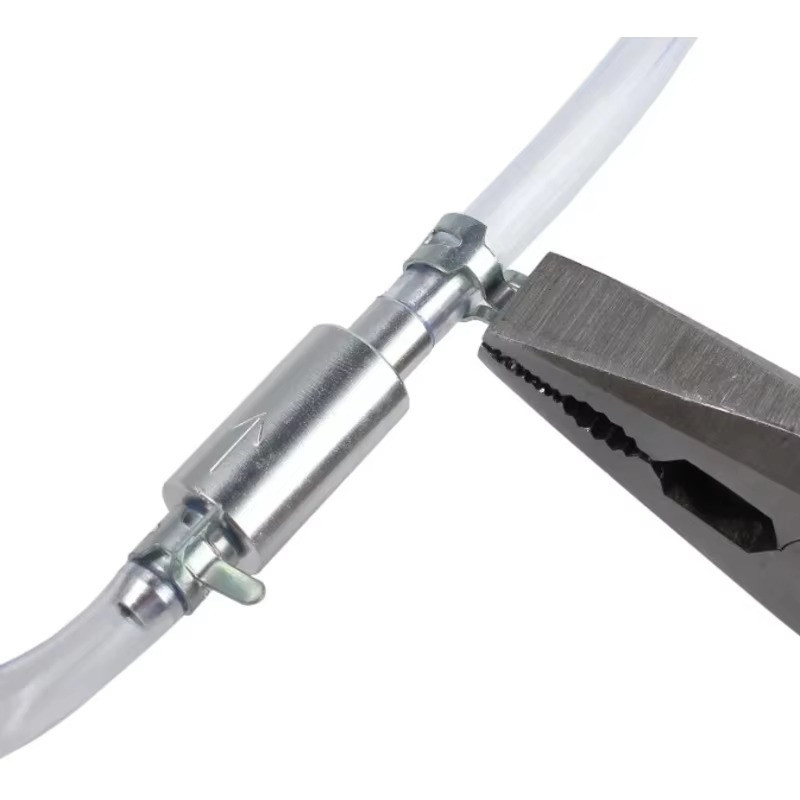 Brake Bleeder Hose, One Way Check Valve Tube Bleeding Tool Kit Silver US