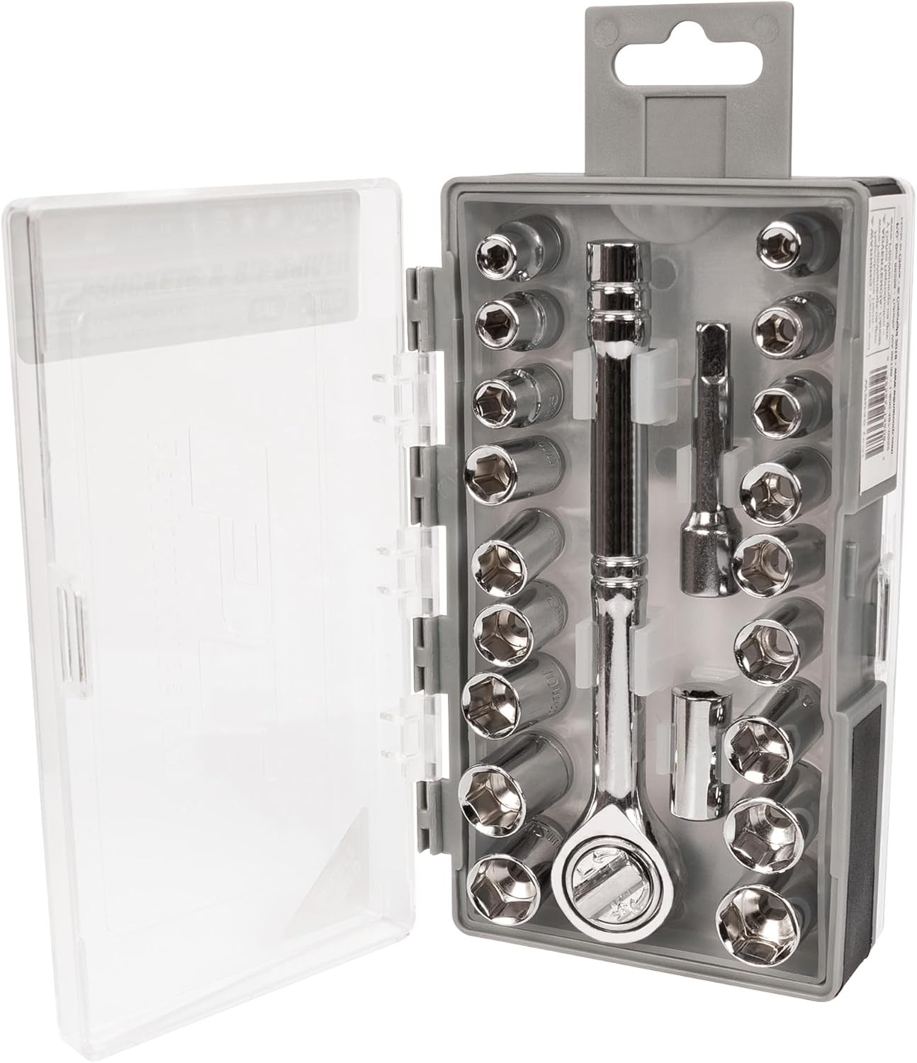 W9046 52pc Socket and Bit Driver Set with 1/4-Inch Drive Ratchet, SAE and Metric