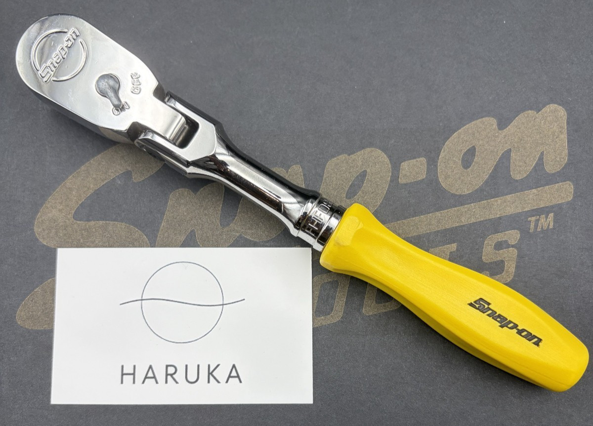 Snap-on FHFD80A 3/8″ Drive Classic Yellow Hard Handle Flex Head Ratchet [Mint]