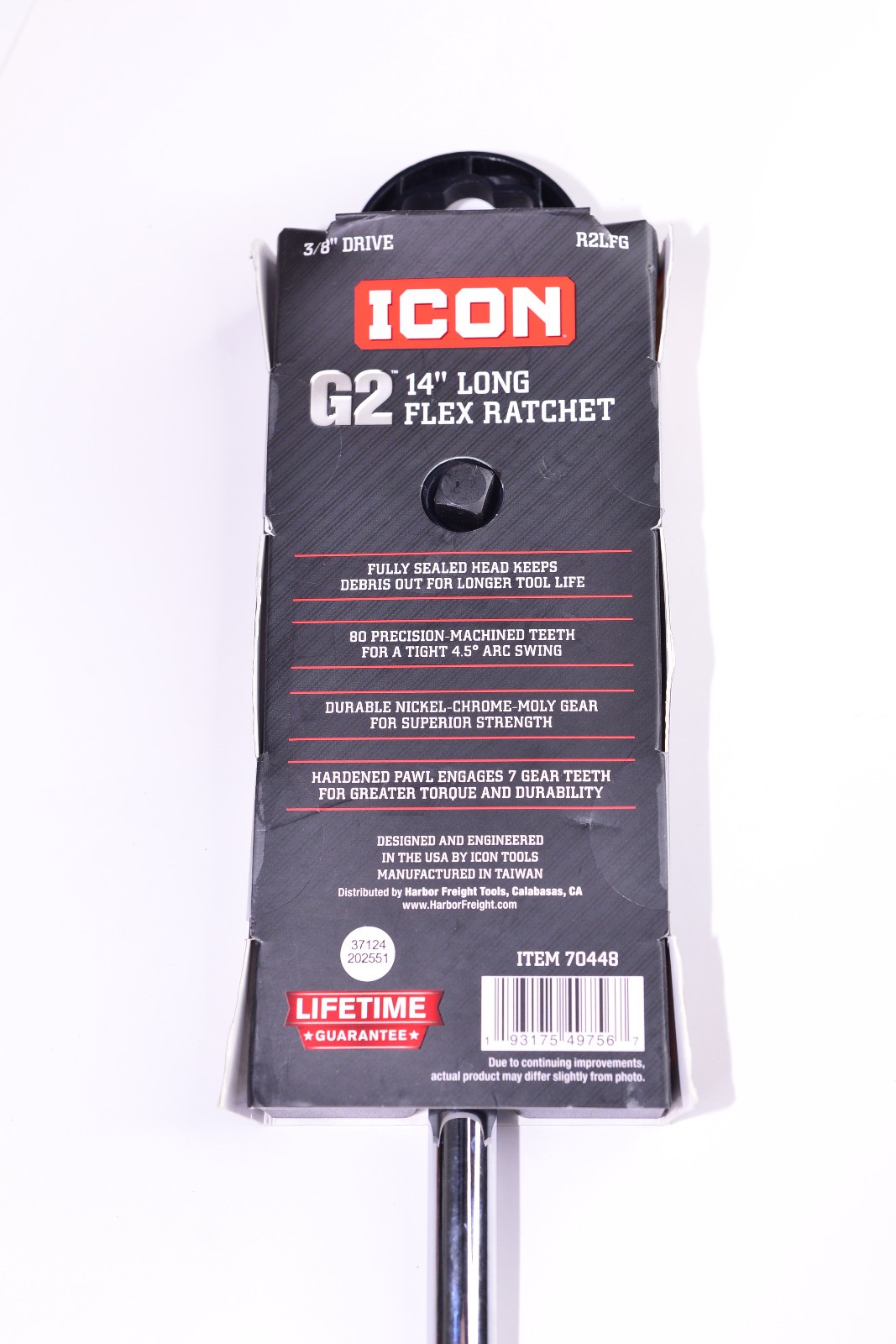 ICON G2 3/8″ Drive 14″ Long Flex Ratchet R2LFG Tool Comfort Grip FREE SHIP