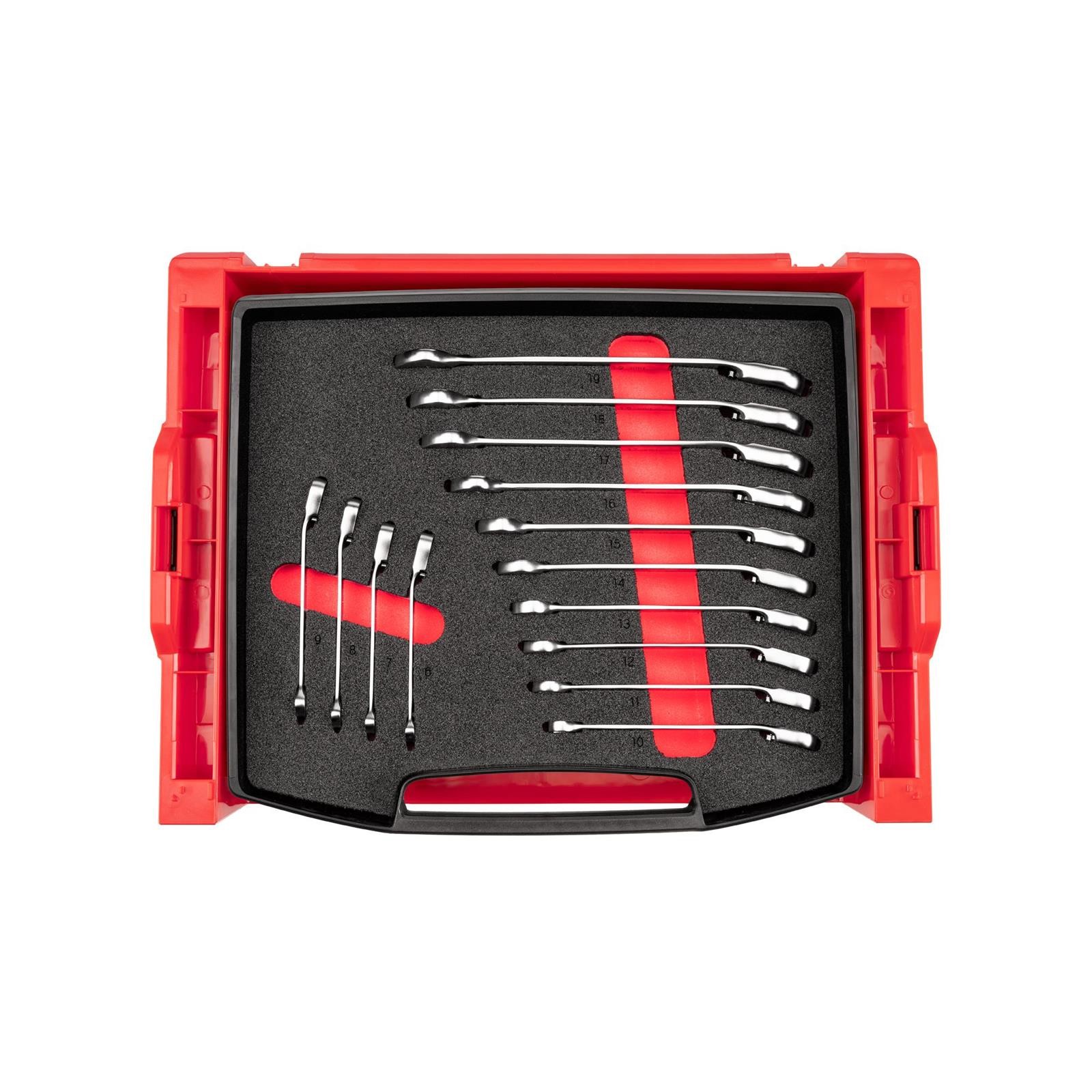 Tekton OLB94204 Ratcheting Comb. Wrench Set w/ Rack (6-19 mm)