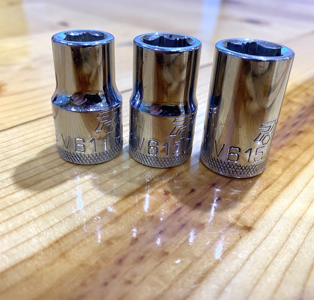 MAC 1/2 Drive 11MM,13MM & 15MM 6PT Shallow Socket V611MMPT, V613MMPT & V615MMPT