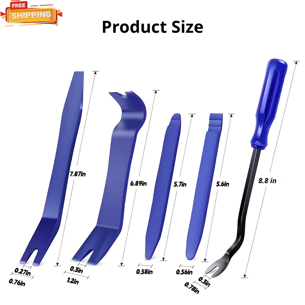 5PCS Auto Trim Removal Tool Kit Car Door Panel Dash Radio Interior Pry Tools Set