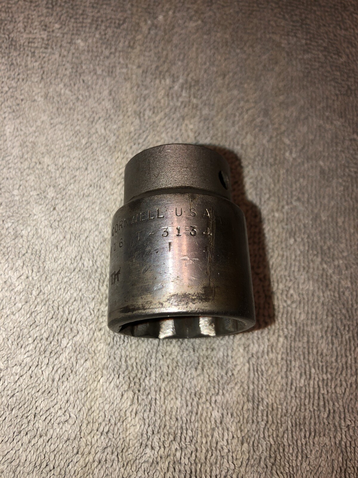 VINTAGE CORNWELL USA – T3134 – 1 1/16” – 1/2” DRIVE – 12 PT SOCKET