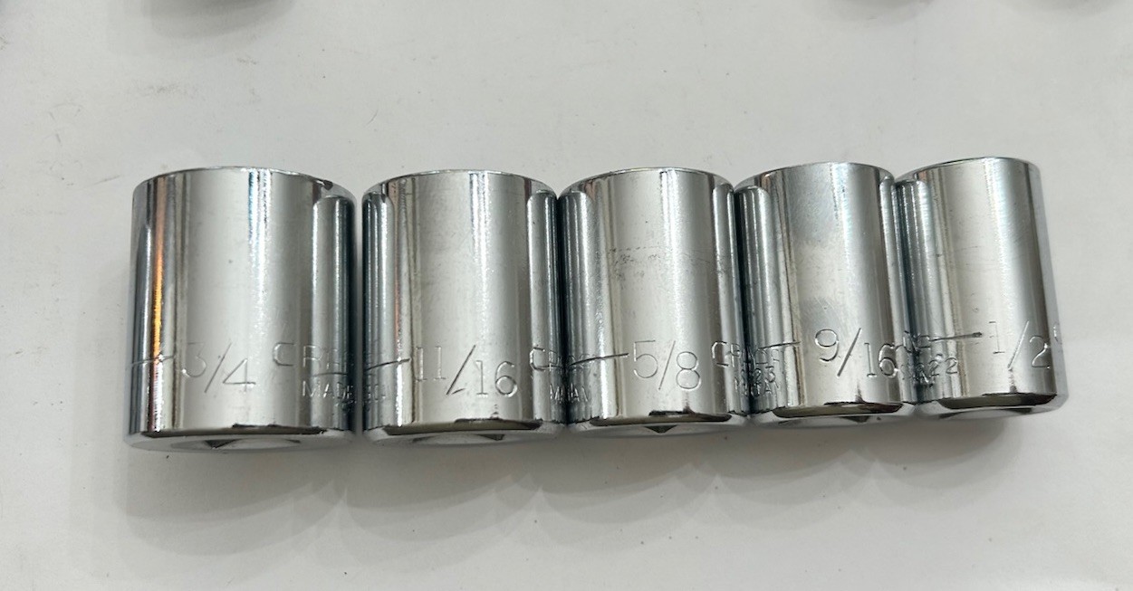 Craftsman Tools 50pc Mixed Socket Lot SAE Metric 1/4 3/8 1/2 Drives USA MADE