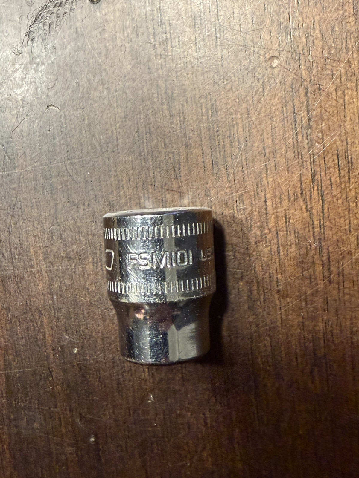 Snap On Tools 10MM 3/8” Drive Metric 6 Point Shallow Chrome Socket FSM101