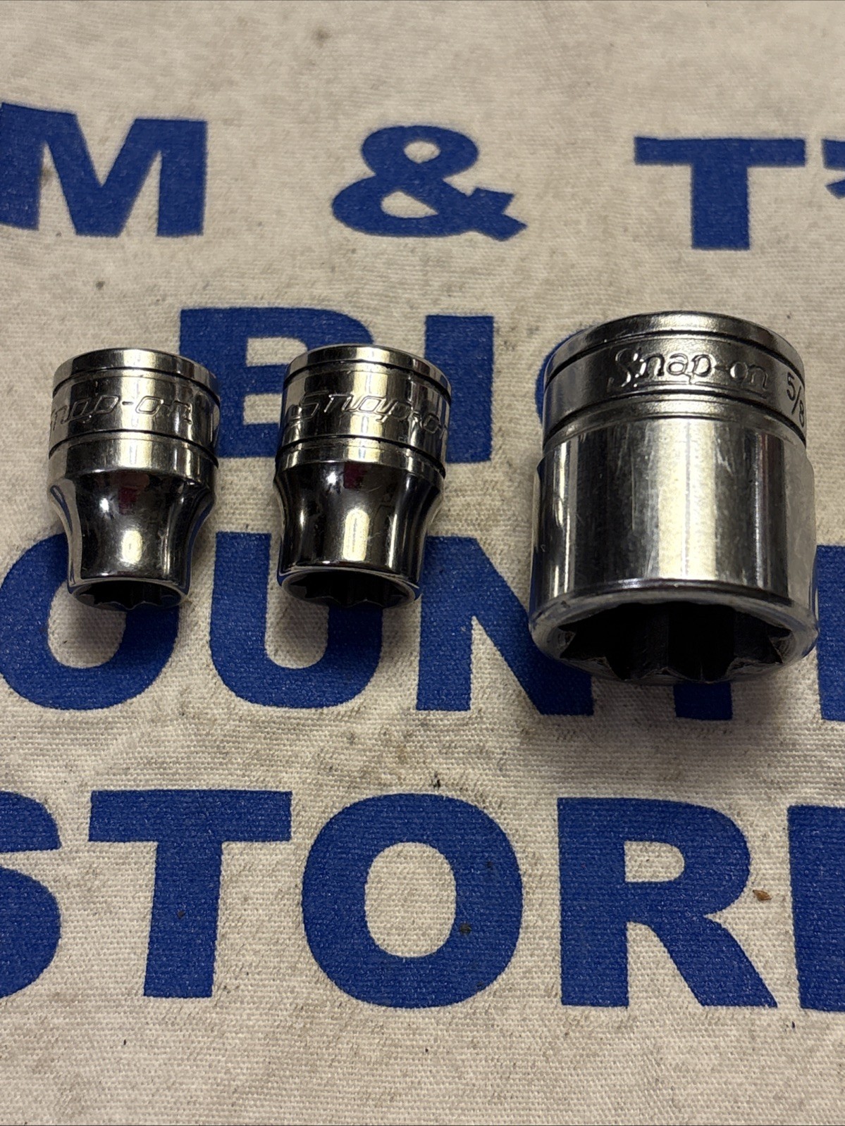 Snap-on USA 3/8″ Drive Double Square Sockets 1/4″, 5/16″, 5/8″ F308, F310, F320