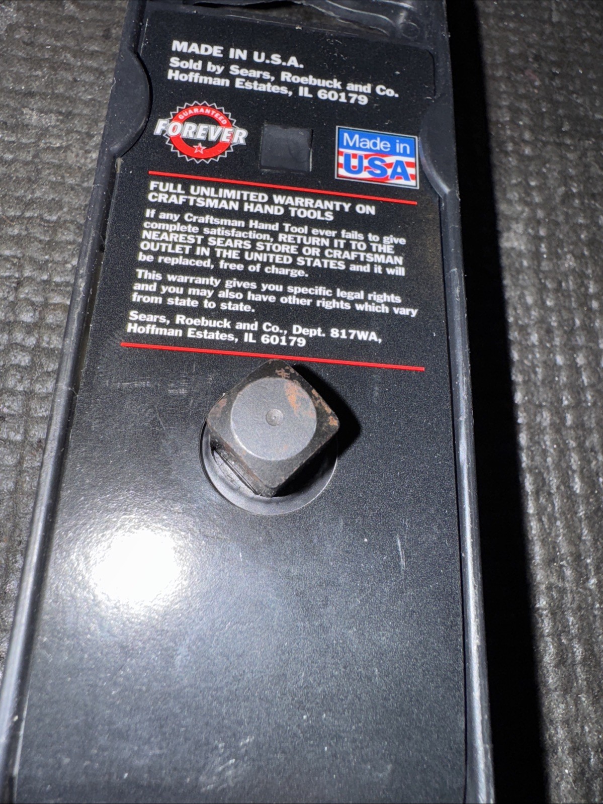 Sears Craftsman USA Nos 3/8” Drive Stubby Flex Head Ratchet 44834 Full Polish