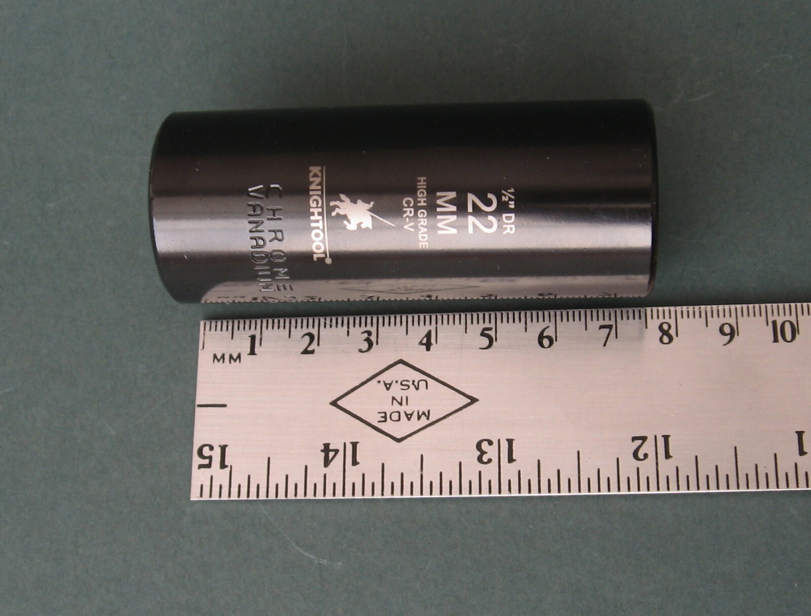 22mm 1/2″ Drive High Grade Deep Impact Socket, Metric Chrome Vanadium Steel 22mm
