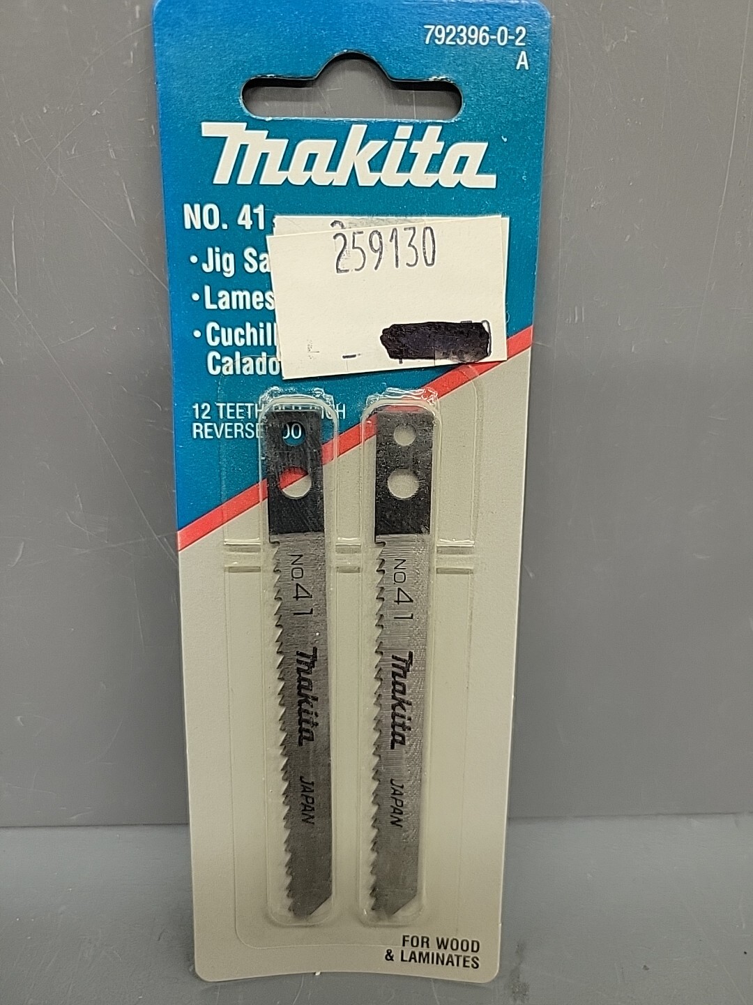 Makita No. 41 JigSaw Blade 7923961-0-2 WOOD 12 Teeth TPI REVERSE Down Cutting