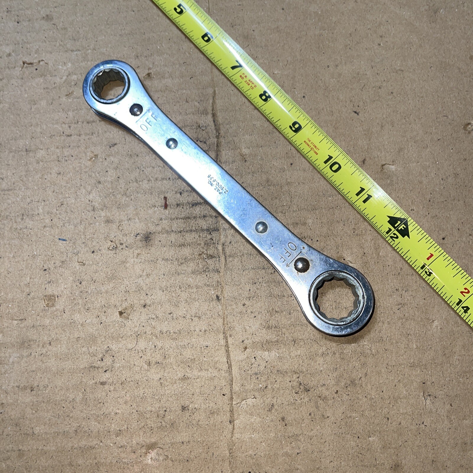 VINTAGE WILLIAMS USA RB-2024 3/4 In X 5/8 In Ratcheting Box End Wrench 12 Point
