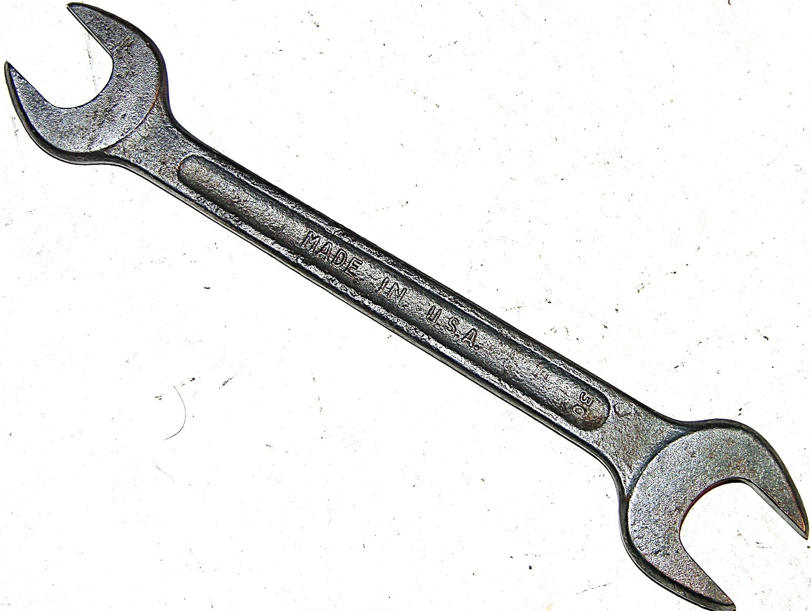 Vintage Unbranded Double Open End Wrench ⅝” x ¾” 7½” OAL Drop Forged Steel #30