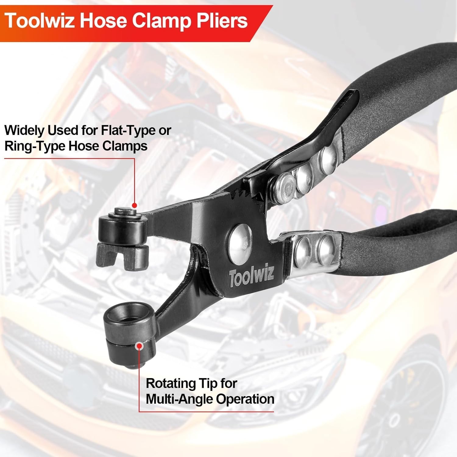 Hose Clamp Pliers Heavy Duty Tool – 1.38″ Opening