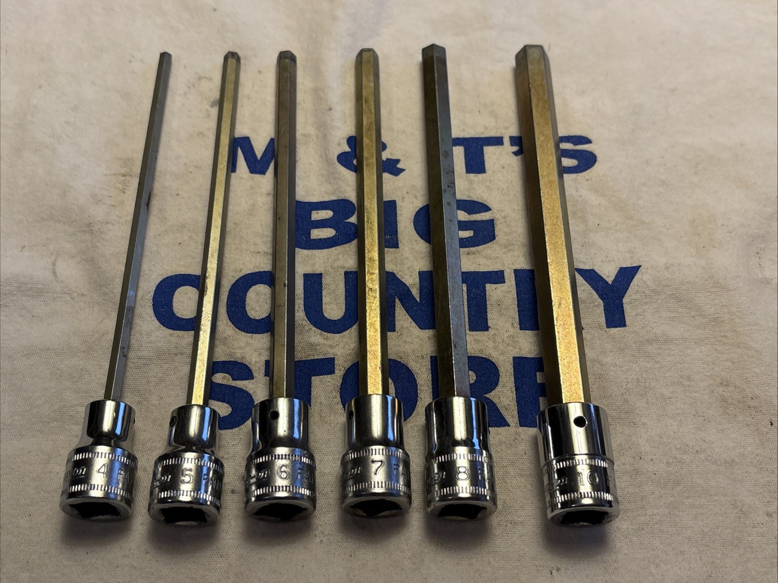 Snap-on USA 3/8″ Drive 6pc Metric Extra-Long Hex Bit Socket Driver Set 206EFAML