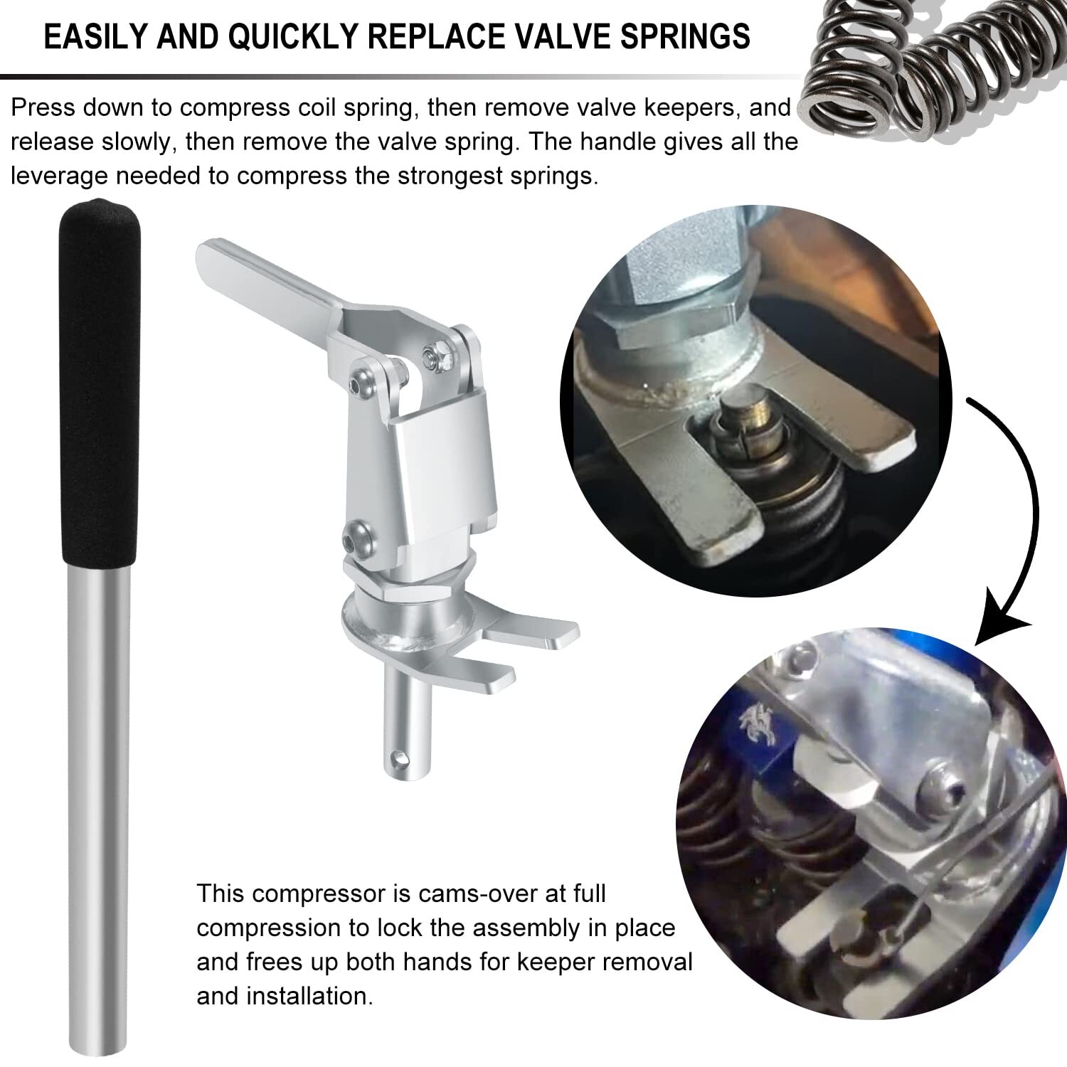 66784 Stud Mount Valve Spring Compressor Removal Tool Remove & Install Valve√