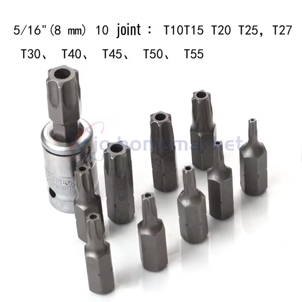 34Pcs Drive Male Female Torx Star Bit Socket E-socket Set Handheld Tool Case US