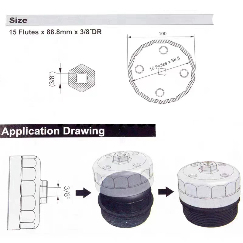 Oil Filter Wrench for Land Rover Range Rover Discovery 4 3.0 5.0 Socket Tool