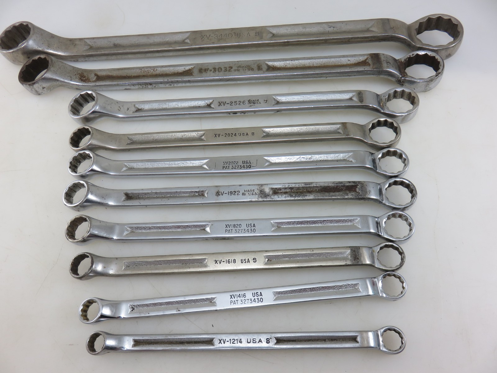 Snap-On XV Series Offset Box End Wrench 10pc Set 3/8″-1 1/4″ *NOT ALL SIZES*